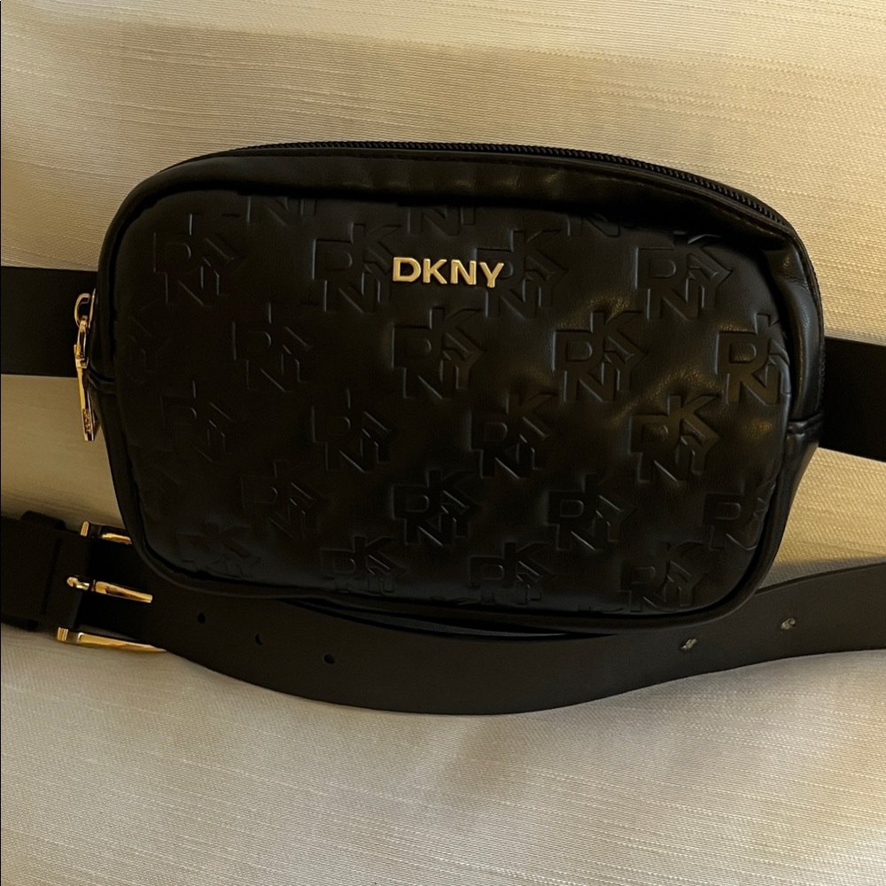 DKNY Black Logo Belt Bag